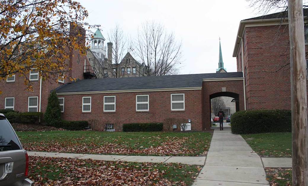 BWC exterior of dorm connector building