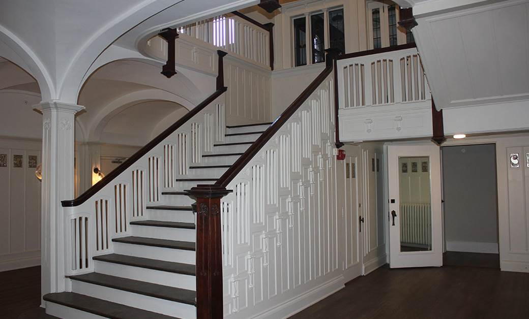 College Club interior staircase