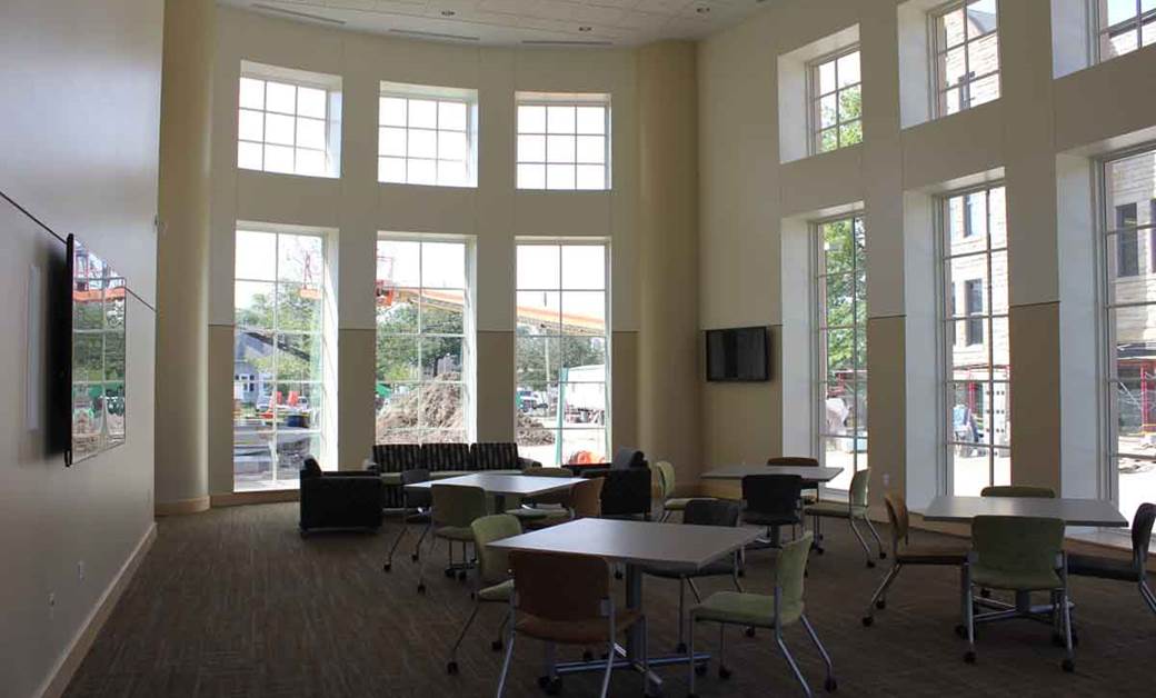 Baldwin Wallace Interior room with tall windows